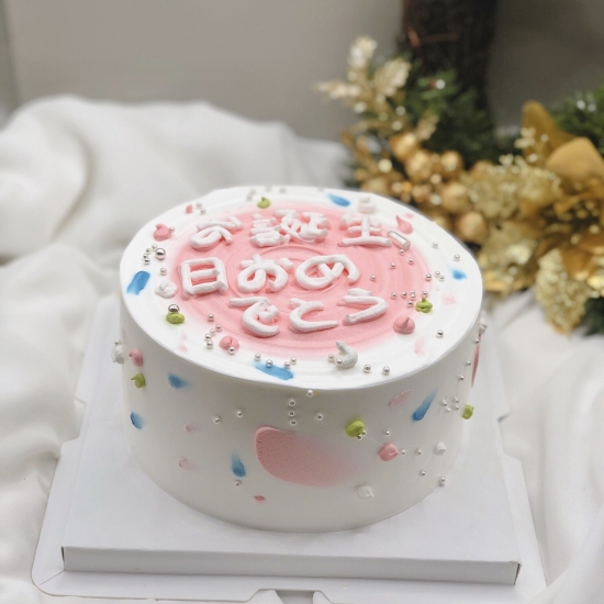 Bánh kem basic pha màu dễ thương